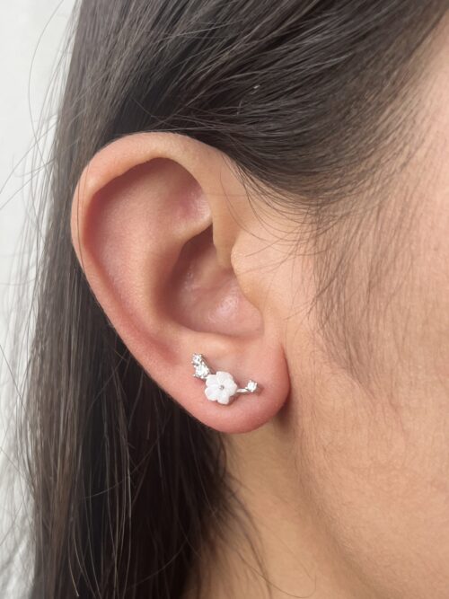 BRINCO EAR CUFF FLOR MADRE PEROLA - Imagem 2