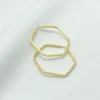 BRINCO ARGOLA HEXAGONO 30 mm