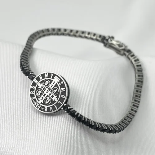 Pulseira São Bento Luzzi Black Prata 925