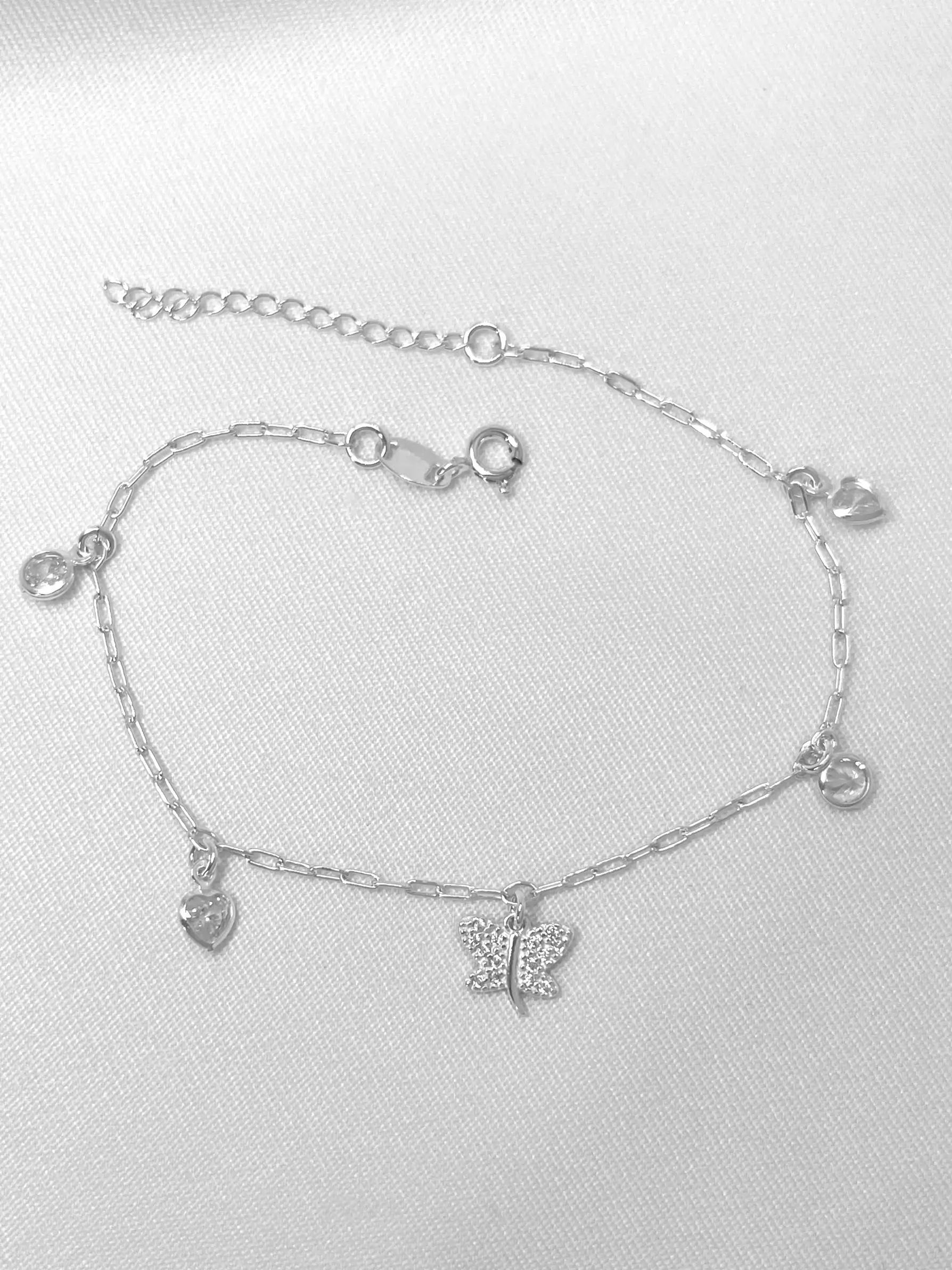 Pulseira Cartier Borboleta e Pingentes