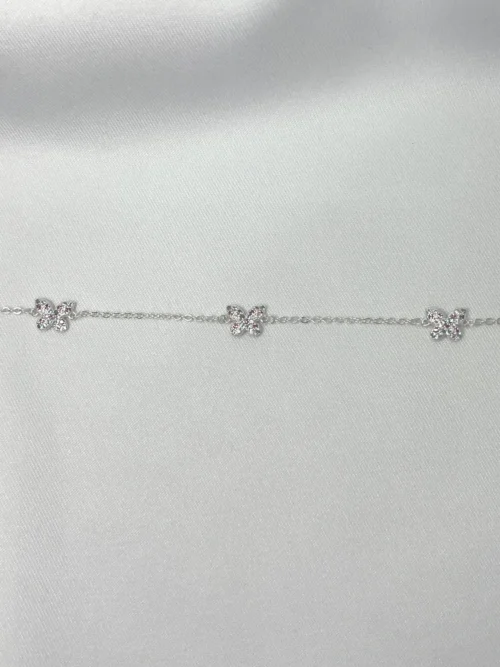 Pulseira Cartier Borboletas Prata 925 - Image 2