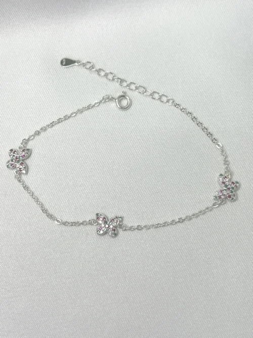 Pulseira Cartier Borboletas Prata 925